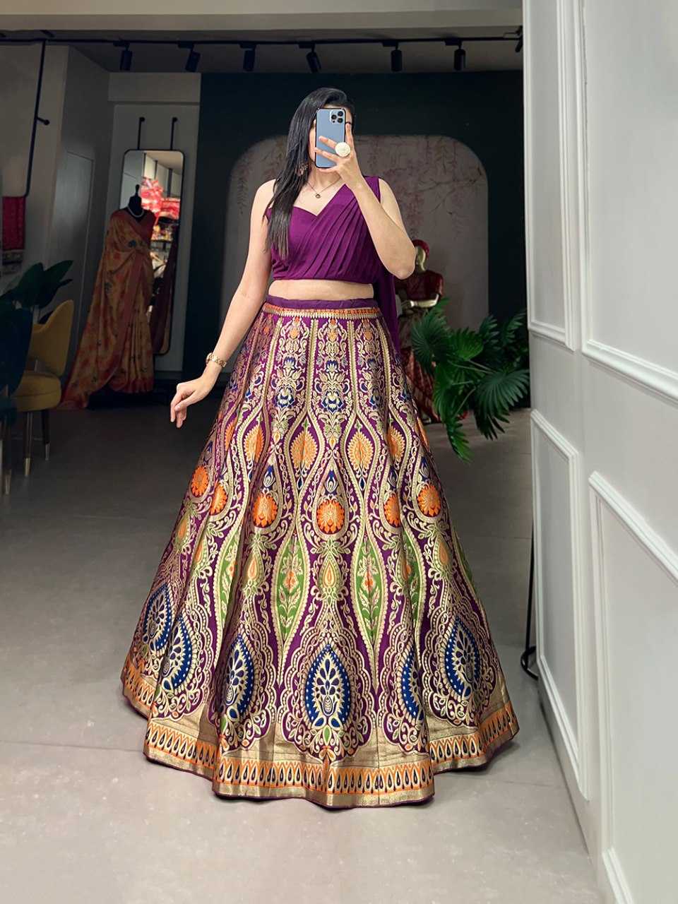 YNF BANARASI SOFT SILK KESH139 2046 LEHENGAS WHOLESALE FANCY SILK WEDDING LEHENGA WITH BLOUSE LEHENGAS MANUFACTURER- Kapda Export