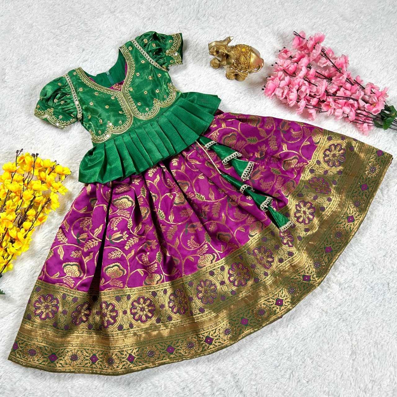 YNF BANGLORI SILK KESH109 RRKT87 KIDS WEAR WHOLESALE KIDS GOWNS MANUFACTURER- Kapda Export