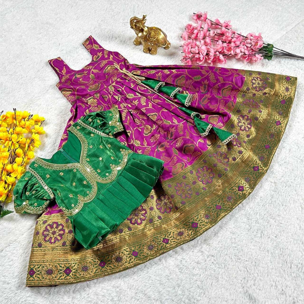 YNF BANGLORI SILK KESH109 RRKT87 KIDS WEAR WHOLESALE KIDS GOWNS MANUFACTURER- Kapda Export