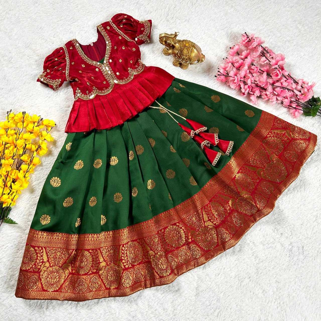 YNF BANGLORI SILK KESH109 RRKT87 KIDS WEAR WHOLESALE KIDS GOWNS MANUFACTURER- Kapda Export