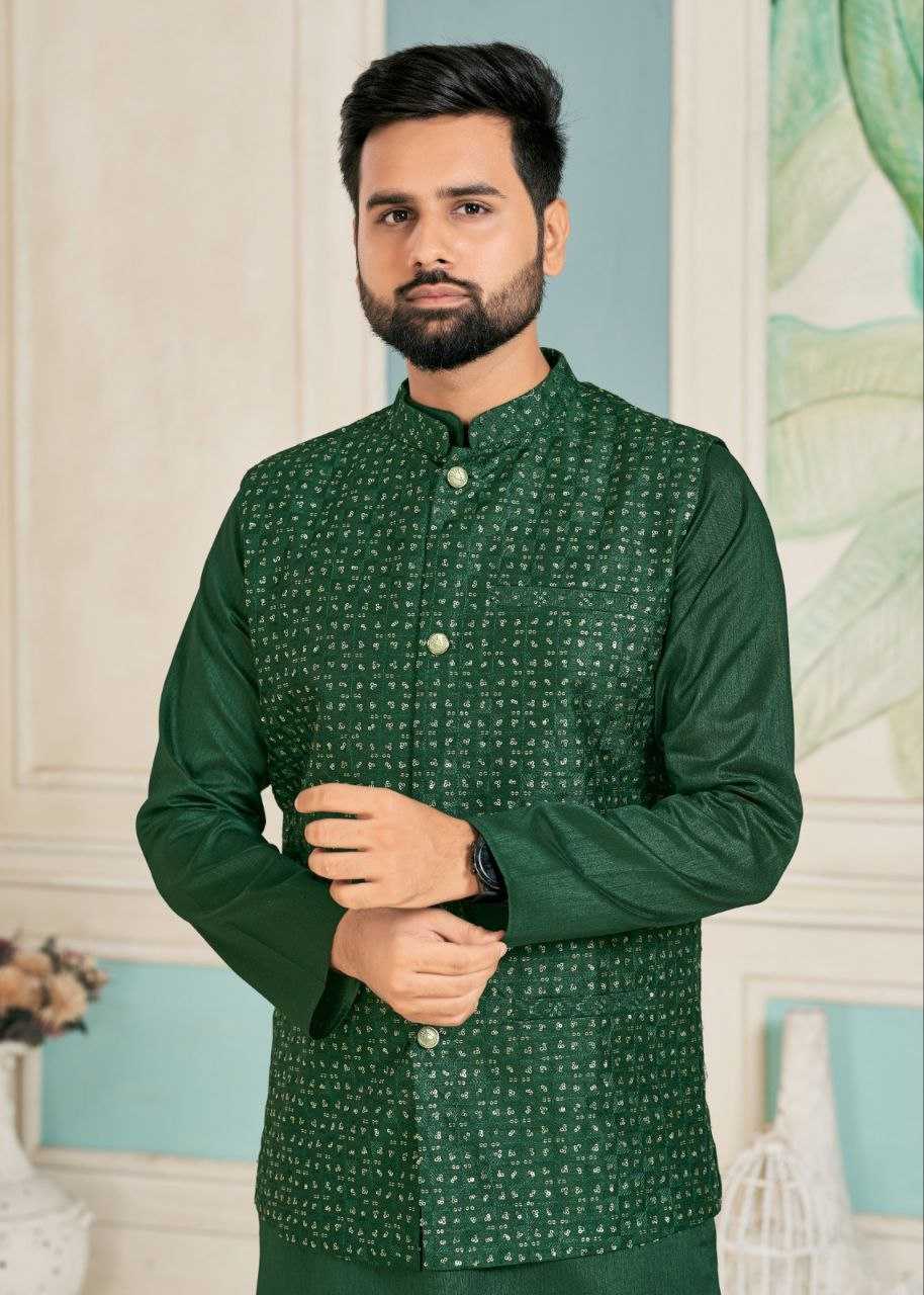 YNF BANGLORI SILK KESH246 SWAYAMVAR WHOLESALE MENS WEAR PATHANI SUIT SILK KURTA MANUFACTURER- Kapda Export