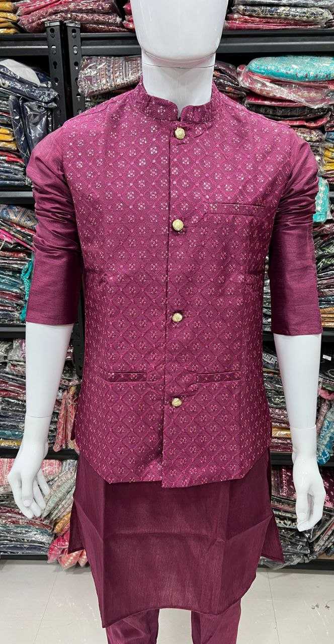 YNF BANGLORI SILK KESH246 SWAYAMVAR WHOLESALE MENS WEAR PATHANI SUIT SILK KURTA MANUFACTURER- Kapda Export