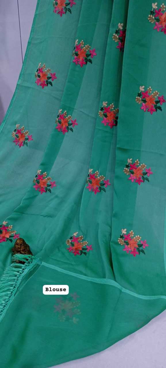 YNF CHIFFON RIN163 RAE45 SAREES WHOLESALE CHIFFON EMBROIDERED BUTTA SAREES MANUFACTURER- Kapda Export