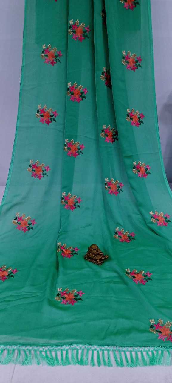 YNF CHIFFON RIN163 RAE45 SAREES WHOLESALE CHIFFON EMBROIDERED BUTTA SAREES MANUFACTURER- Kapda Export