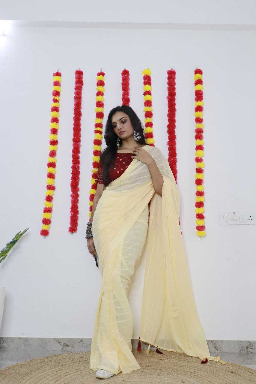 YNF CHIFFON RIN171 SYF01 SAREES WHOLESALE CHIFFON LADIES PLAIN SAREES MANUFACTURER- Kapda Export