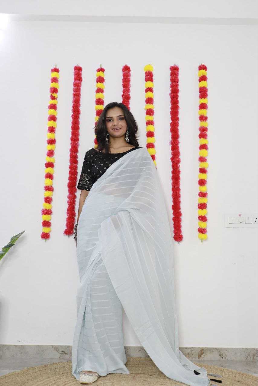 YNF CHIFFON RIN171 SYF01 SAREES WHOLESALE CHIFFON LADIES PLAIN SAREES MANUFACTURER- Kapda Export