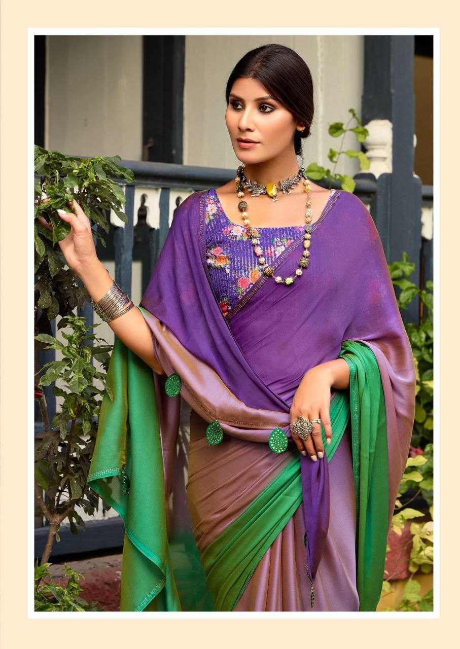 YNF CHIFFON RIN195 ARUNA_4 SAREES WHOLESALE CHIFFON PLAIN FANCY SAREES MANUFACTURER- Kapda Export