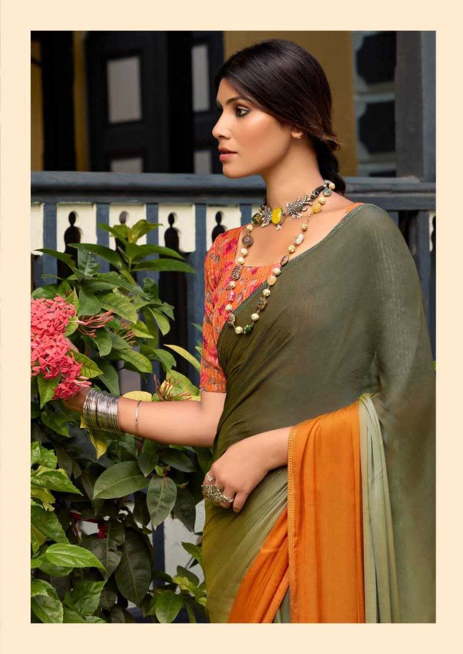 YNF CHIFFON RIN195 ARUNA_4 SAREES WHOLESALE CHIFFON PLAIN FANCY SAREES MANUFACTURER- Kapda Export