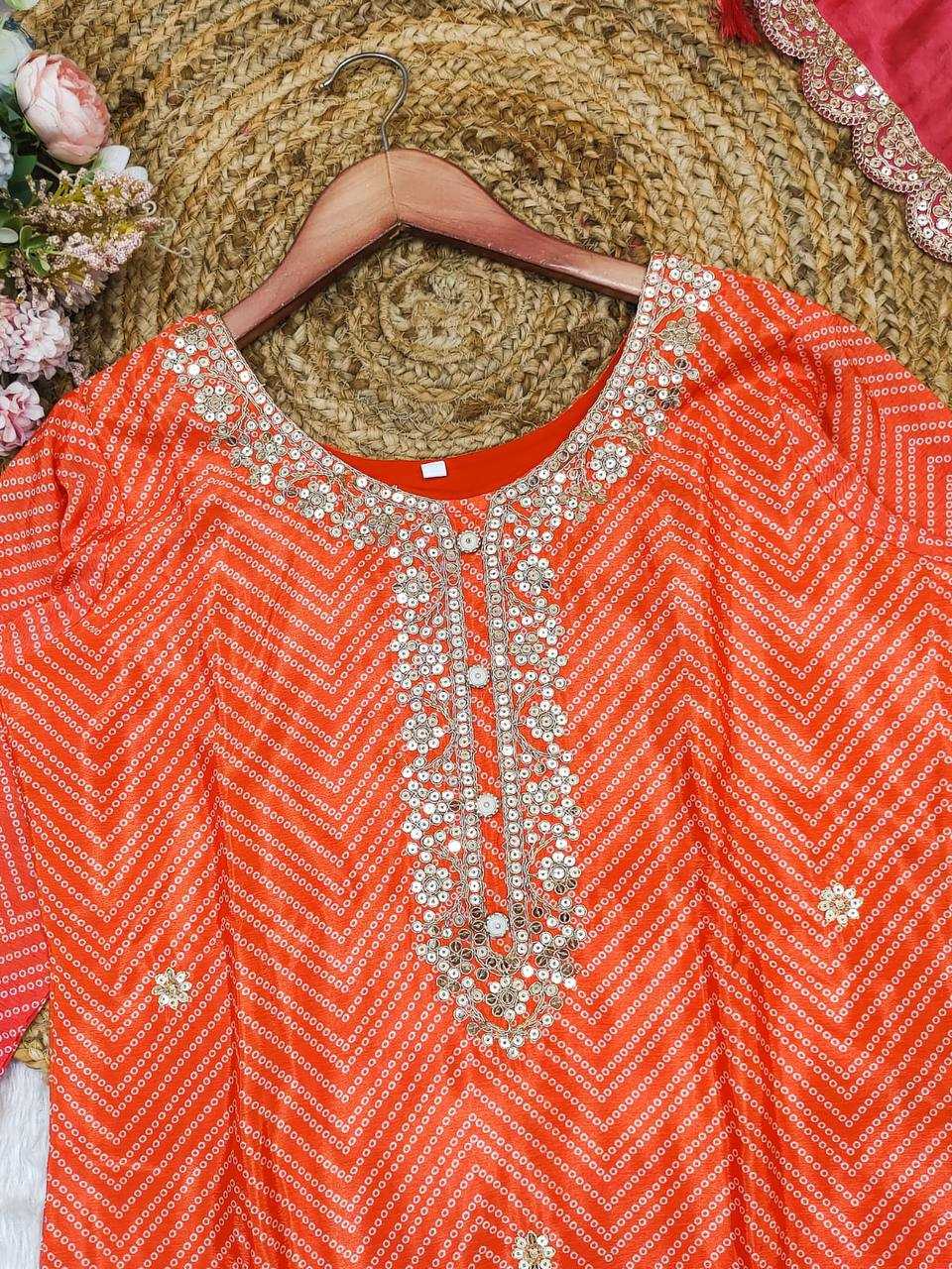 YNF CHINON KESH211 LDY112 SUITS & DRESSES WHOLESALE EMBROPIDERY PRINTED BANDHANI WEDDING SUITS MANUFACTURE- Kapda Export