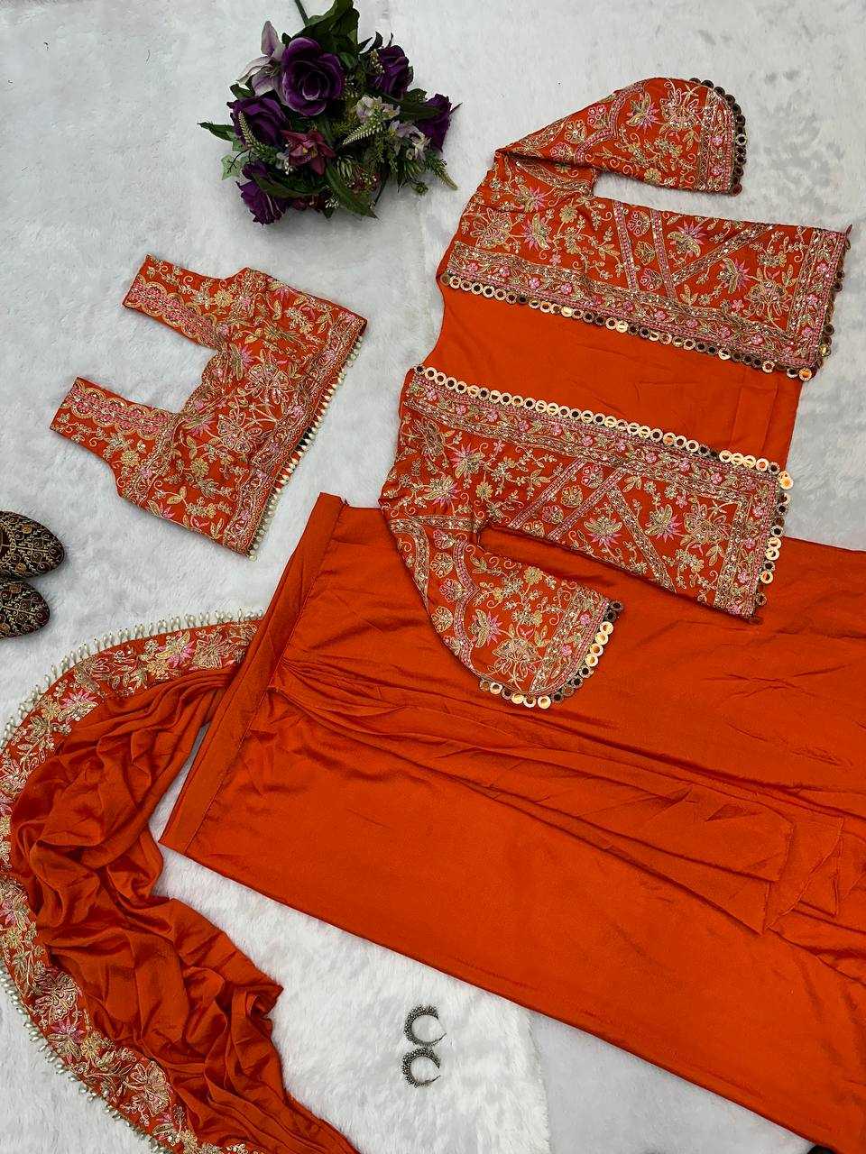 YNF CHINON RIN181 1074 SAREES WHOLESALE READY TO WEAR FANCY LEHNGA FANCY SAREES WITH JACKET MANUFACTURER- Kapda Export