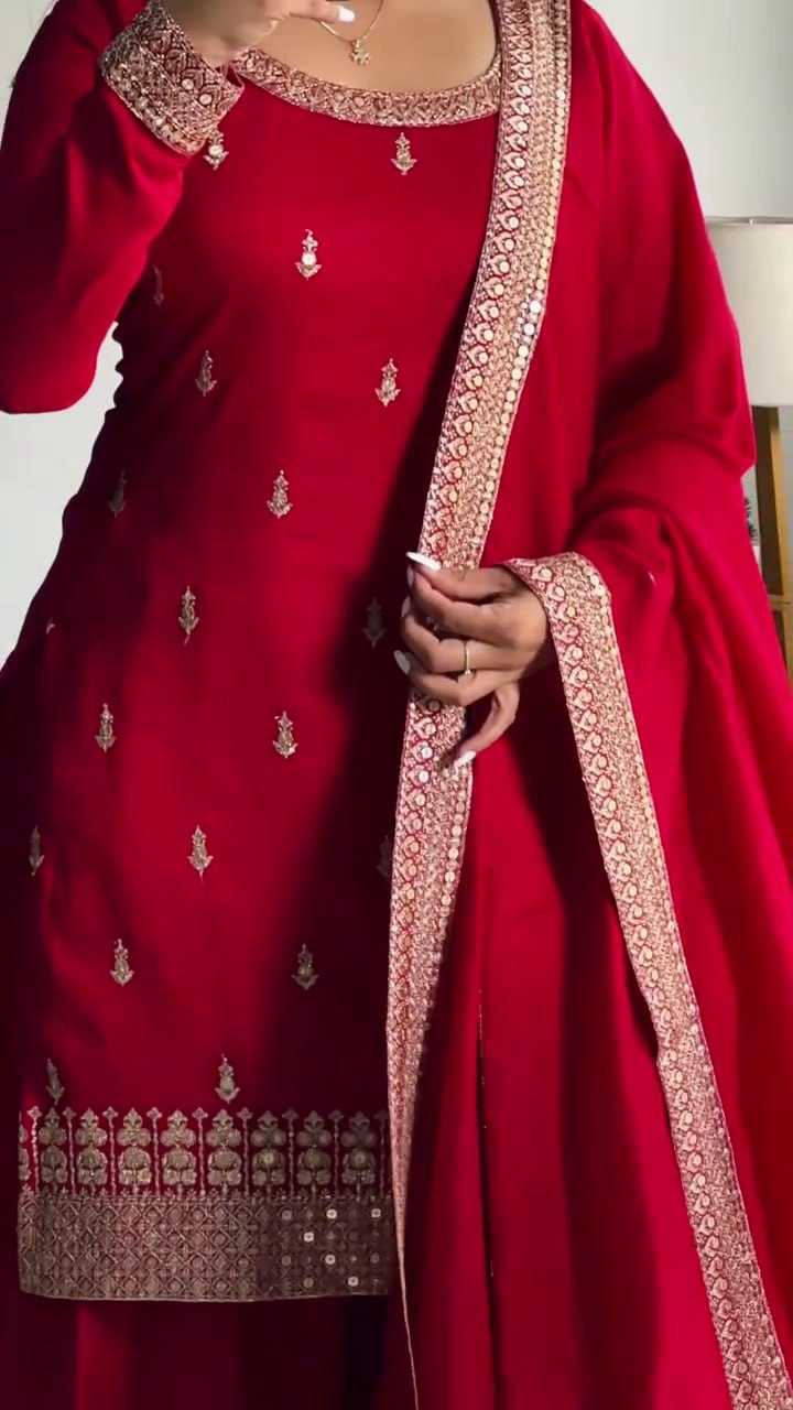 YNF CHINON SILK KESH247 7030 SUITS & DRESSES WHOLESALE EMBROPIDERY SHARARA SALWAR SILK PARTY WEDDING SUITS MANUFACTURE- Kapda Export