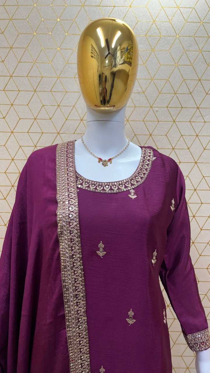 YNF CHINON SILK KESH247 7030 SUITS & DRESSES WHOLESALE EMBROPIDERY SHARARA SALWAR SILK PARTY WEDDING SUITS MANUFACTURE- Kapda Export