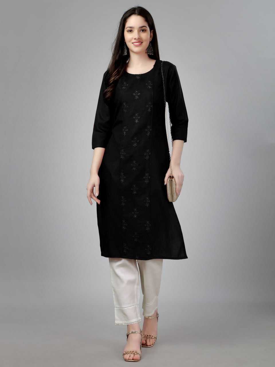 YNF COTTON KESH252 PIC03 KURTIS WHOLESALE COTTON FANCY EMBROIDERED KURTIS MANUFACTURER- Kapda Export