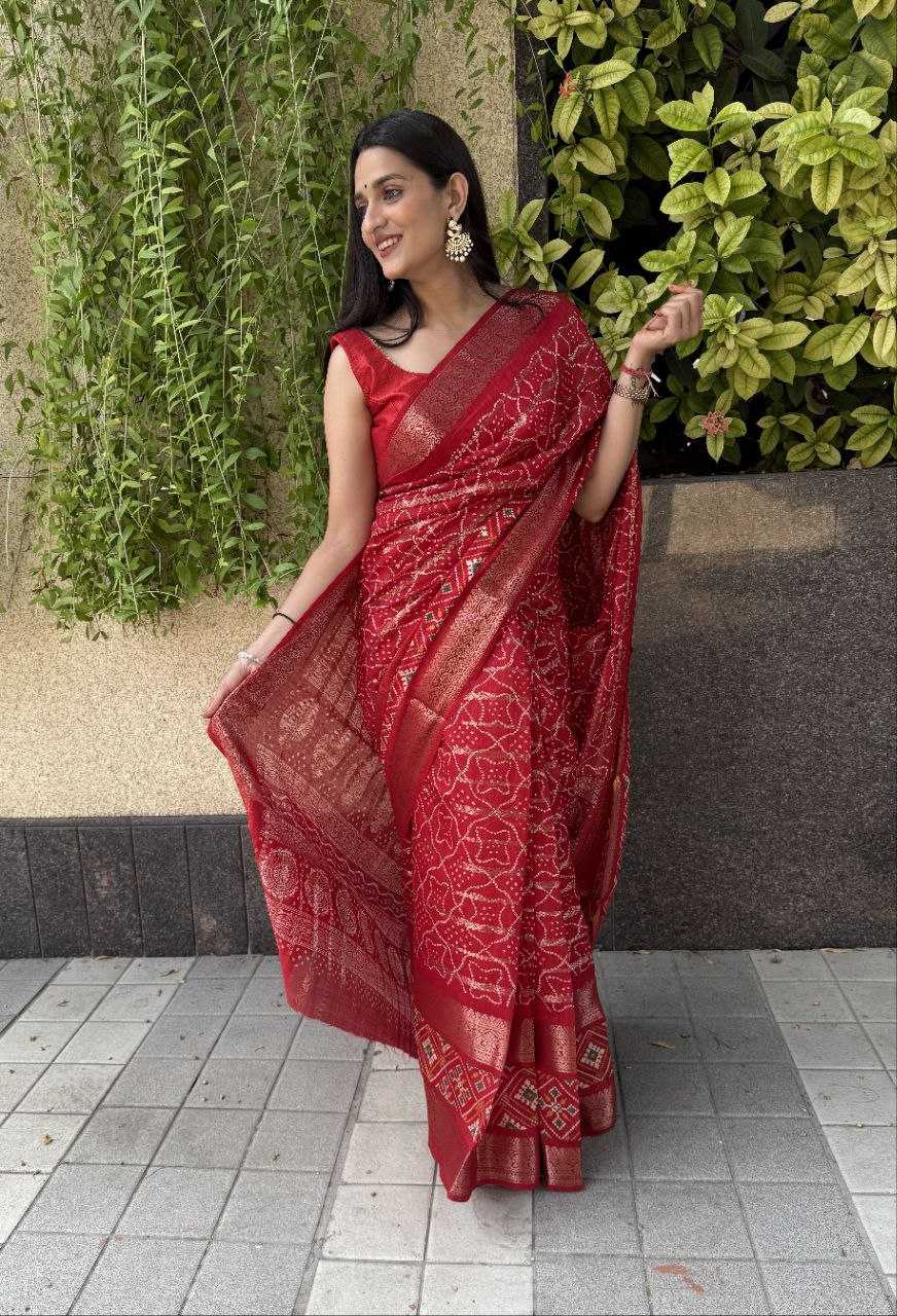 YNF COTTON SILK KESH117 RWC29 SAREES WHOLESALE COTTON RED SILK ZARI BORDER SAREES MANUFACTURER- Kapda Export