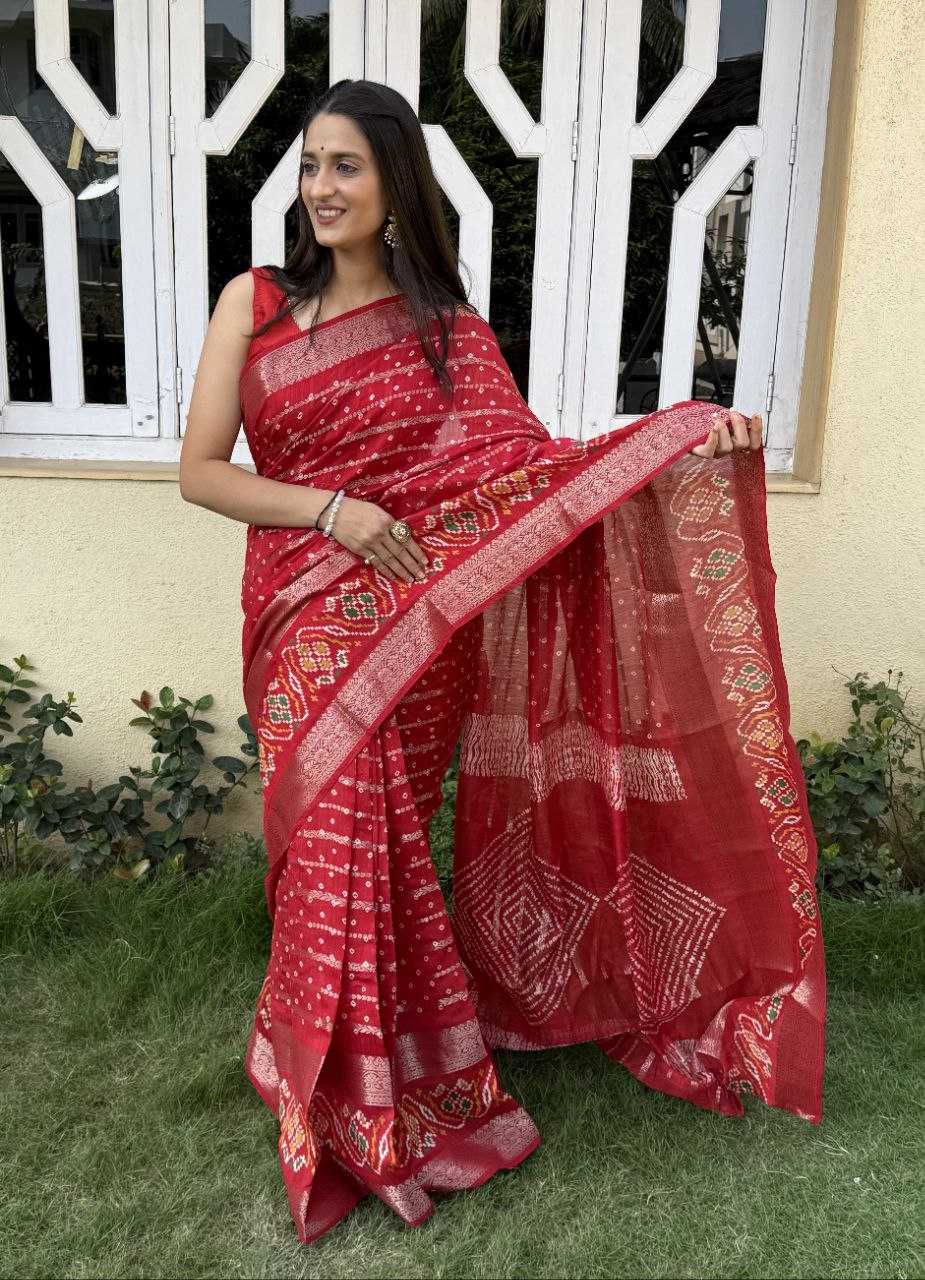 YNF COTTON SILK KESH117 RWC55 SAREES WHOLESALE SILK ZARI BORDER RED COTTON SAREES MANUFACTURER- Kapda Export