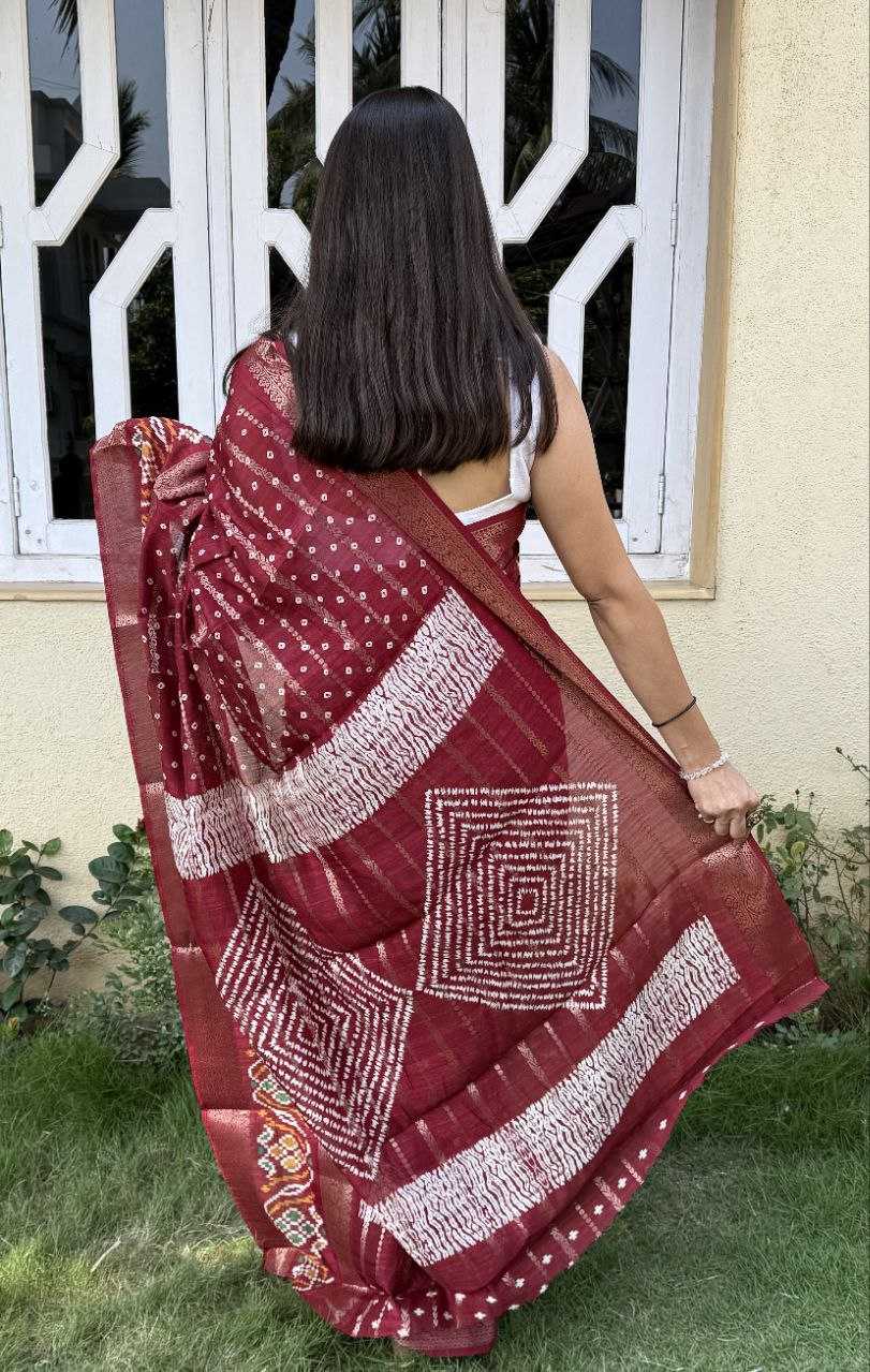 YNF COTTON SILK KESH117 RWC55 SAREES WHOLESALE SILK ZARI BORDER RED COTTON SAREES MANUFACTURER- Kapda Export