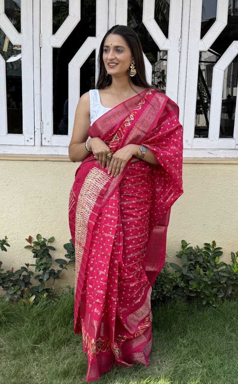 YNF COTTON SILK KESH117 RWC55 SAREES WHOLESALE SILK ZARI BORDER RED COTTON SAREES MANUFACTURER- Kapda Export