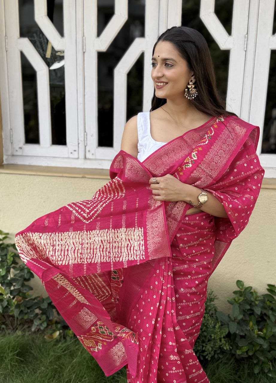 YNF COTTON SILK KESH117 RWC55 SAREES WHOLESALE SILK ZARI BORDER RED COTTON SAREES MANUFACTURER- Kapda Export