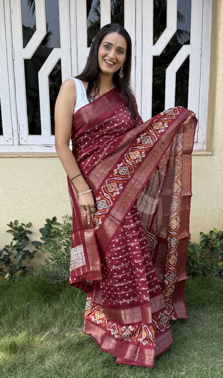 YNF COTTON SILK KESH117 RWC55 SAREES WHOLESALE SILK ZARI BORDER RED COTTON SAREES MANUFACTURER- Kapda Export