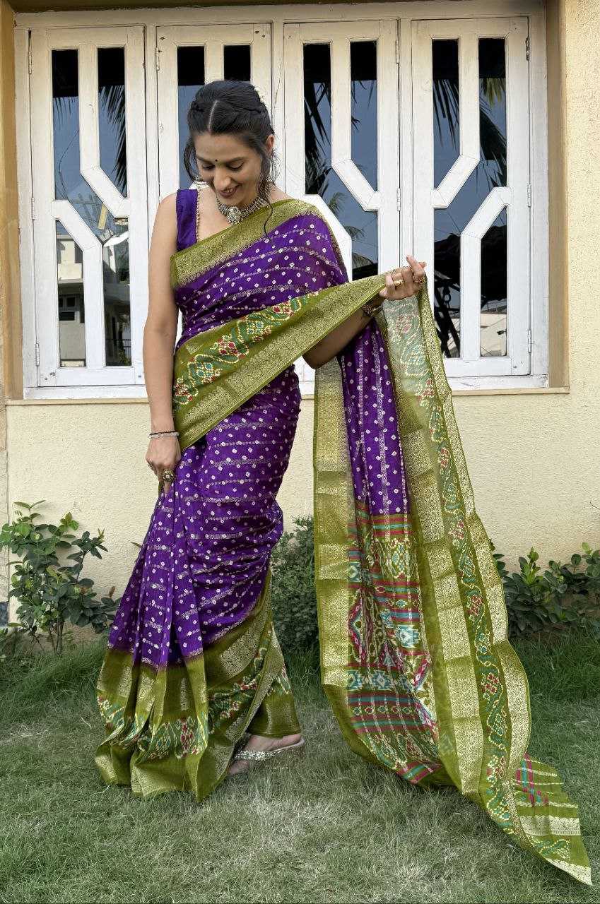 YNF COTTON SILK KESH117 RWC82 SAREES WHOLESALE COTTON BANDHANI JACQUARD SILK SAREES MANUFACTURER- Kapda Export