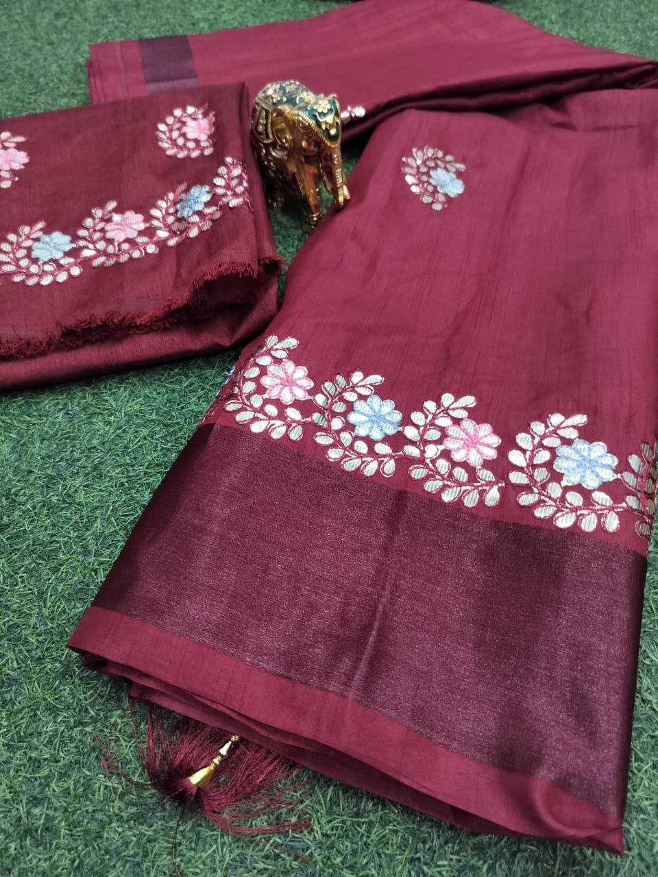 YNF DOLA SILK KESH179 AHB107 SILK SAREES WHOLESALE DOLA SILK ZARI BORDERED SILK MAROON SILK SAREES MANUFACTURER- Kapda Export