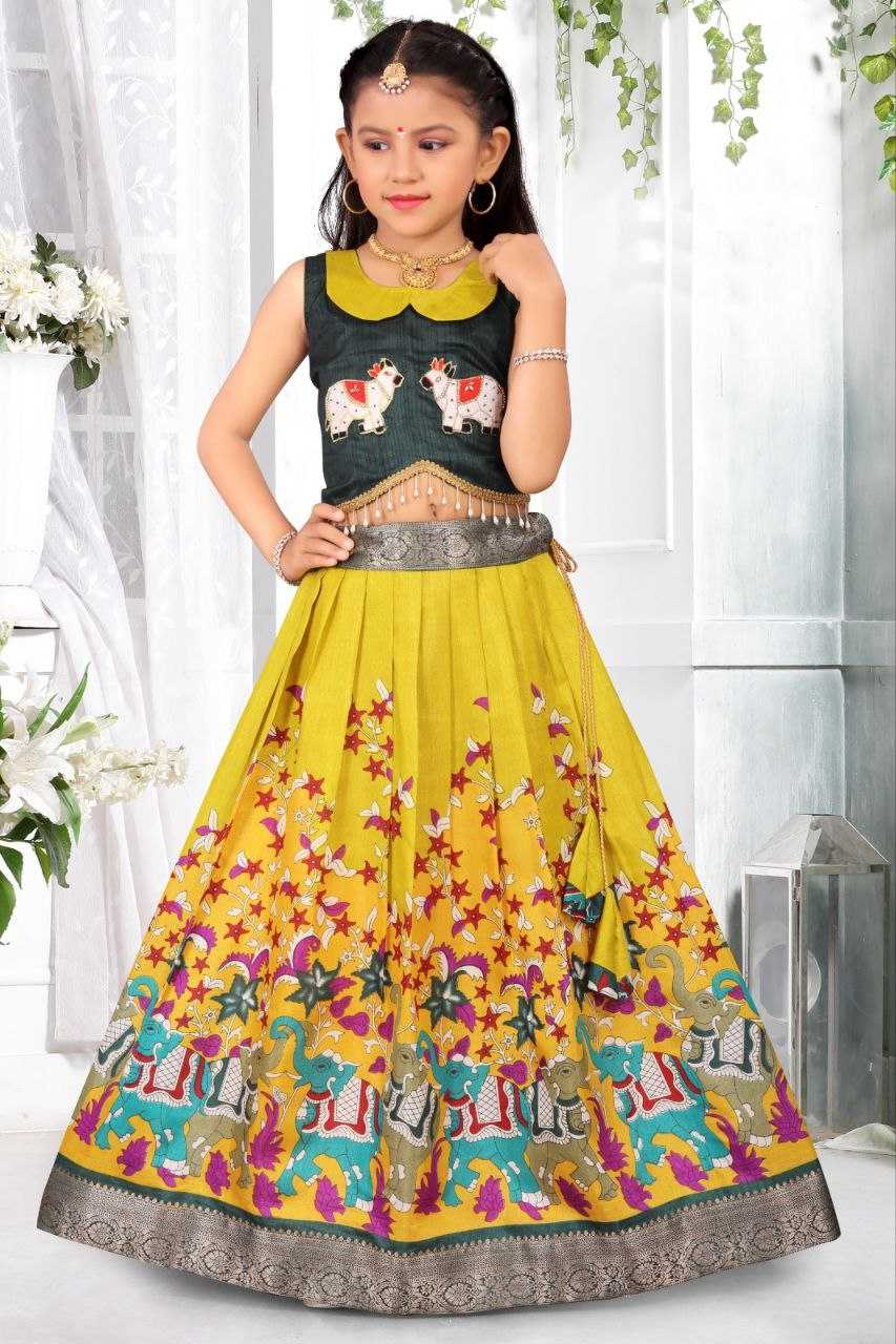 YNF DOLA SILK KESH189 VET18 KIDS WEAR WHOLESALE KIDS LEHENGA KIDS TRADITIONAL OUTFITS KIDS LEHENGA CHOLI KIDS FESTIVE WEAR KIDS WEDDING OUTFITS MANUFACTURER- Kapda Export