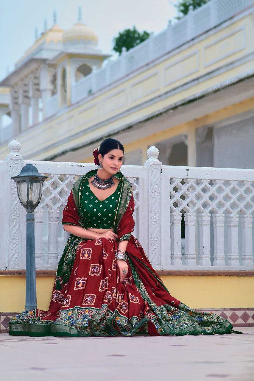 YNF DOLA SILK KESH243 Mor LEHENGAS WHOLESALE SILK PRINTED TRADITIONAL LEHENGA WITH DUPTTA LEHENGAS MANUFACTURER- Kapda Export