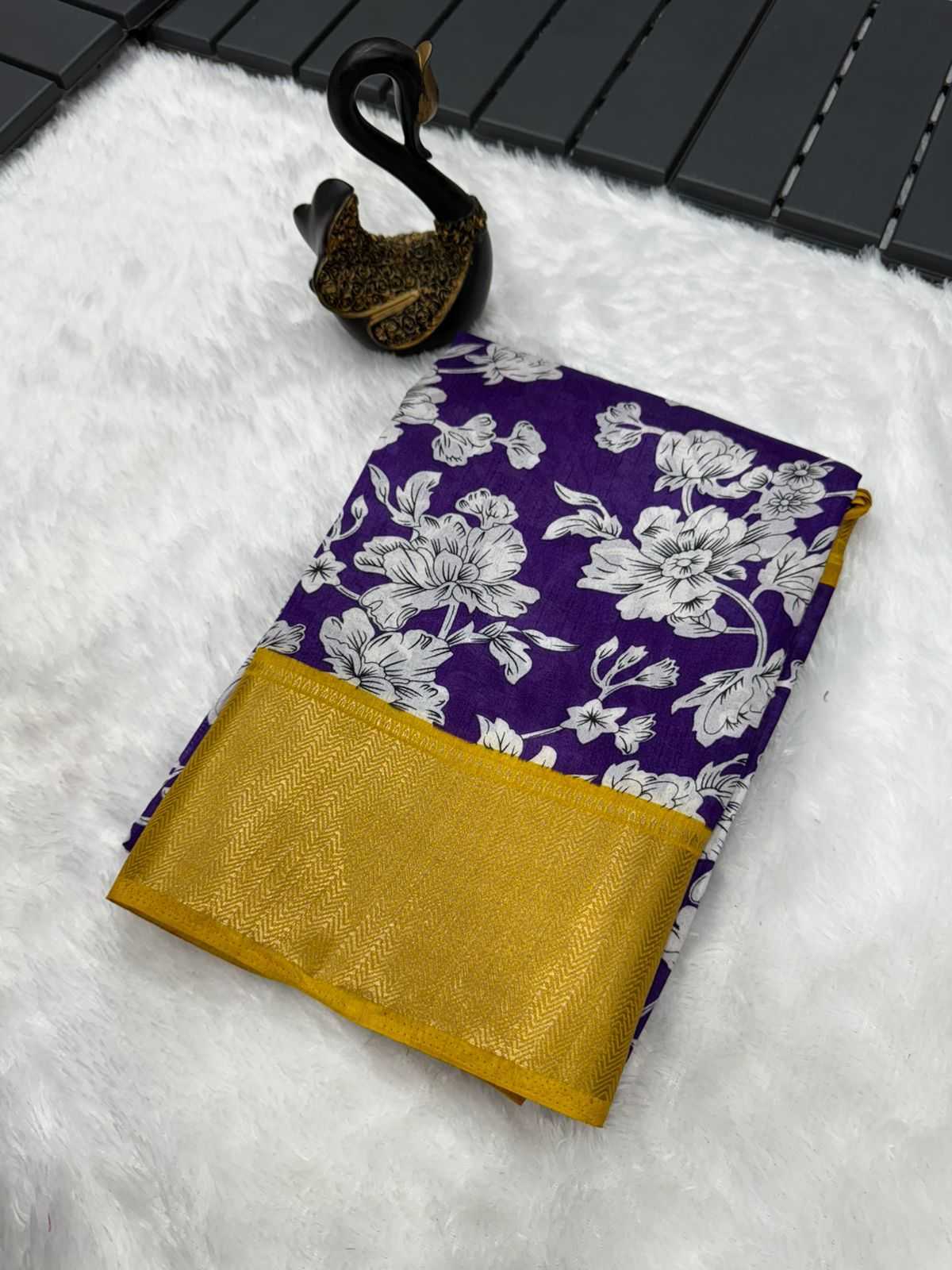 YNF DOLA SILK RIN138 RLC02 WHOLESALE DOLA SILK ZARI BORDER SOFT PRINTED SILK SAREE MANUFACTURER- Kapda Export