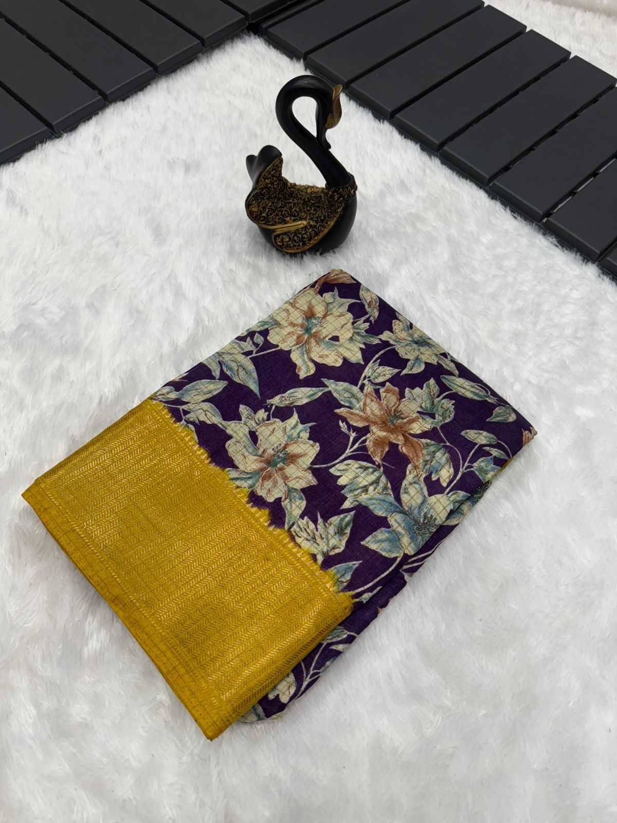 YNF DOLA SILK RIN138 RLC02 WHOLESALE DOLA SILK ZARI BORDER SOFT PRINTED SILK SAREE MANUFACTURER- Kapda Export