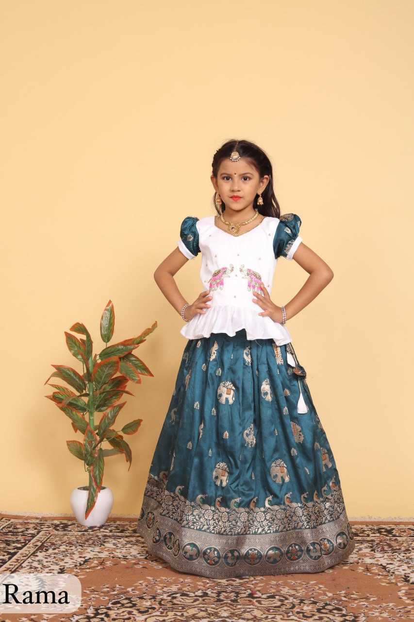 YNF DOLA SILK RIN192 8059 KIDS WEAR WHOLESALE KIDS LEHENGA KIDS TRADITIONAL OUTFITS KIDS LEHENGA CHOLI KIDS FESTIVE WEAR KIDS WEDDING OUTFITS MANUFACTURER- Kapda Export