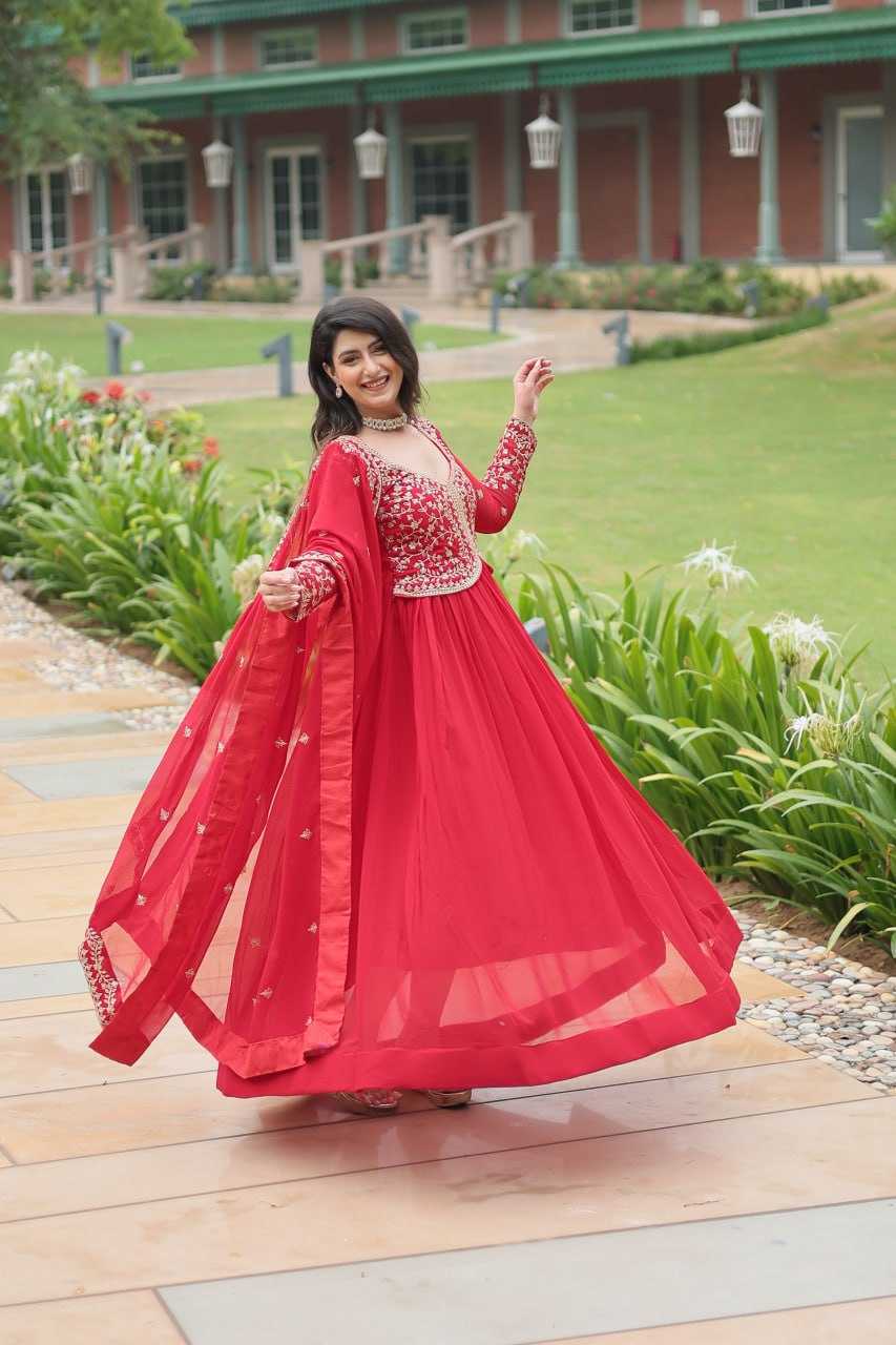 YNF FAUX BLOOMING KESH132 9202 GOWNS WHOLESALE WEDDING EMBROIDERY ANARKALI GOWNS MANUFACTURER- Kapda Export