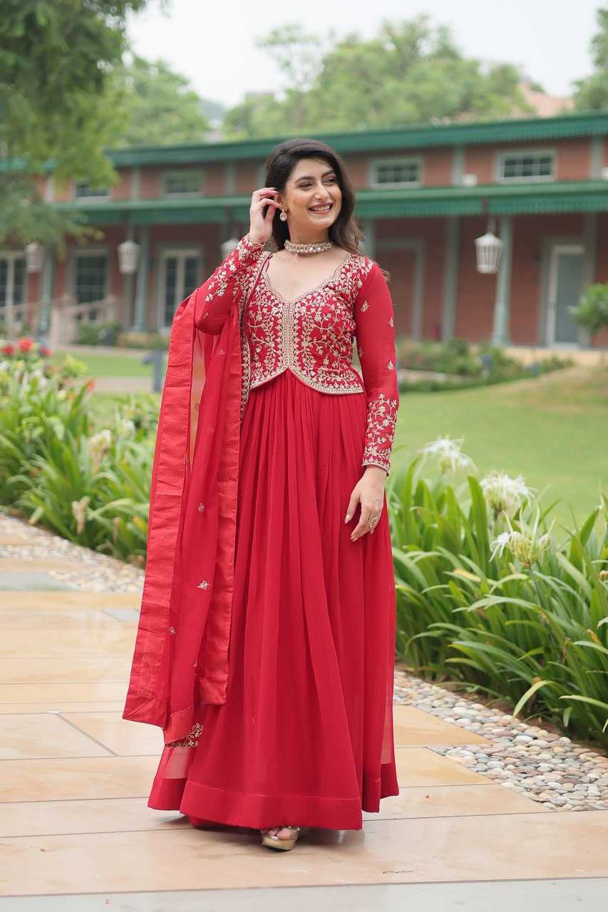 YNF FAUX BLOOMING KESH132 9202 GOWNS WHOLESALE WEDDING EMBROIDERY ANARKALI GOWNS MANUFACTURER- Kapda Export