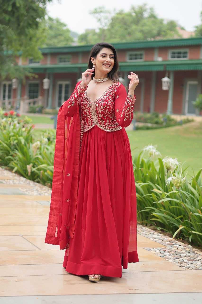 YNF FAUX BLOOMING KESH132 9202 GOWNS WHOLESALE WEDDING EMBROIDERY ANARKALI GOWNS MANUFACTURER- Kapda Export