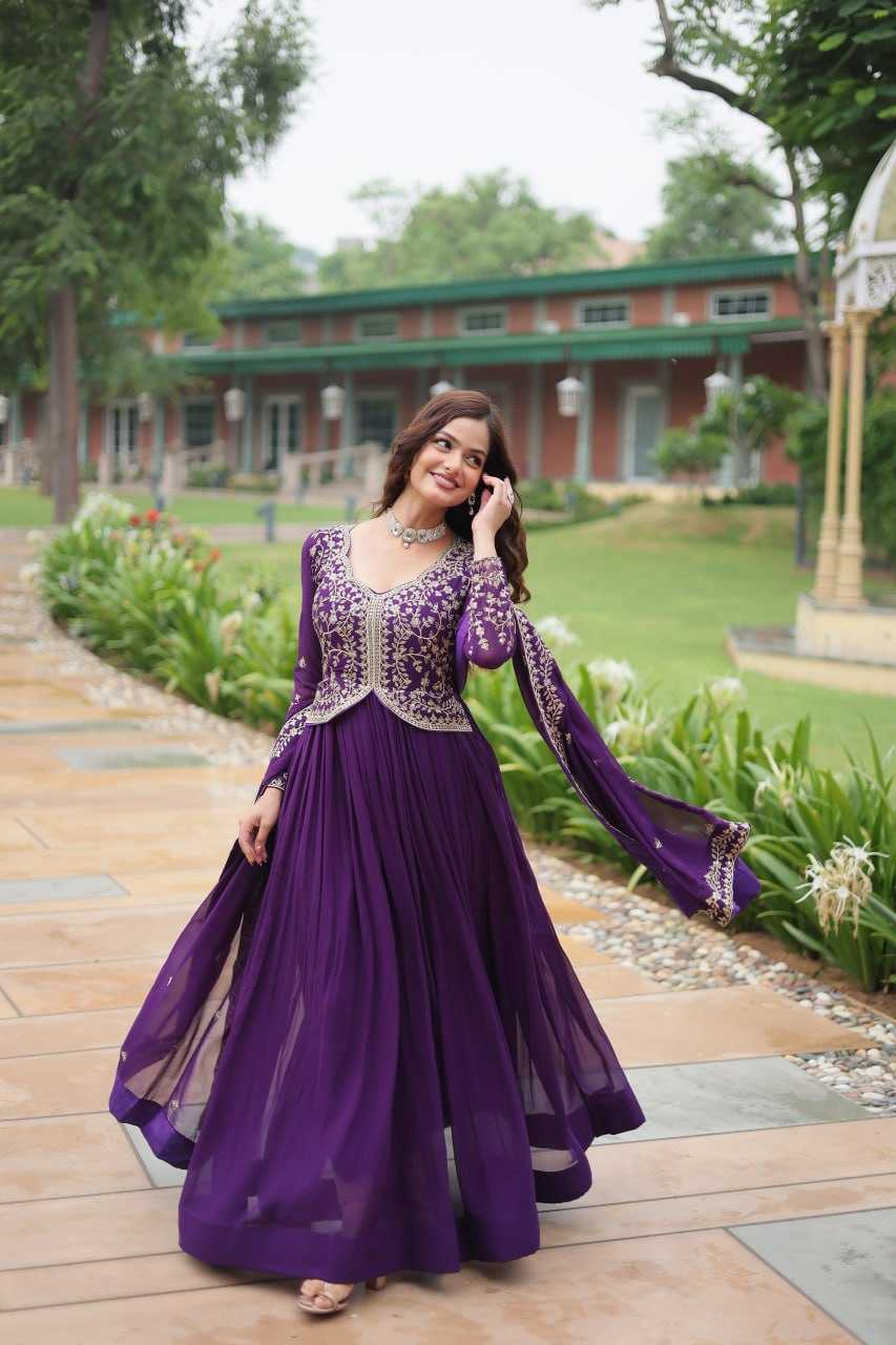 YNF FAUX BLOOMING KESH132 9202 GOWNS WHOLESALE WEDDING EMBROIDERY ANARKALI GOWNS MANUFACTURER- Kapda Export