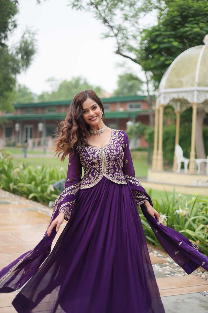 YNF FAUX BLOOMING KESH132 9202 GOWNS WHOLESALE WEDDING EMBROIDERY ANARKALI GOWNS MANUFACTURER- Kapda Export