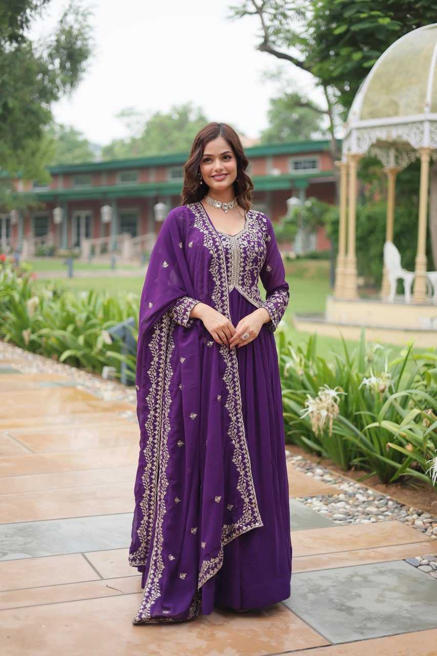 YNF FAUX BLOOMING KESH132 9202 GOWNS WHOLESALE WEDDING EMBROIDERY ANARKALI GOWNS MANUFACTURER- Kapda Export