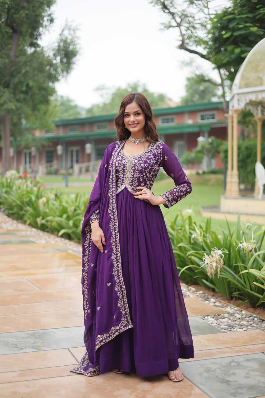 YNF FAUX BLOOMING KESH132 9202 GOWNS WHOLESALE WEDDING EMBROIDERY ANARKALI GOWNS MANUFACTURER- Kapda Export