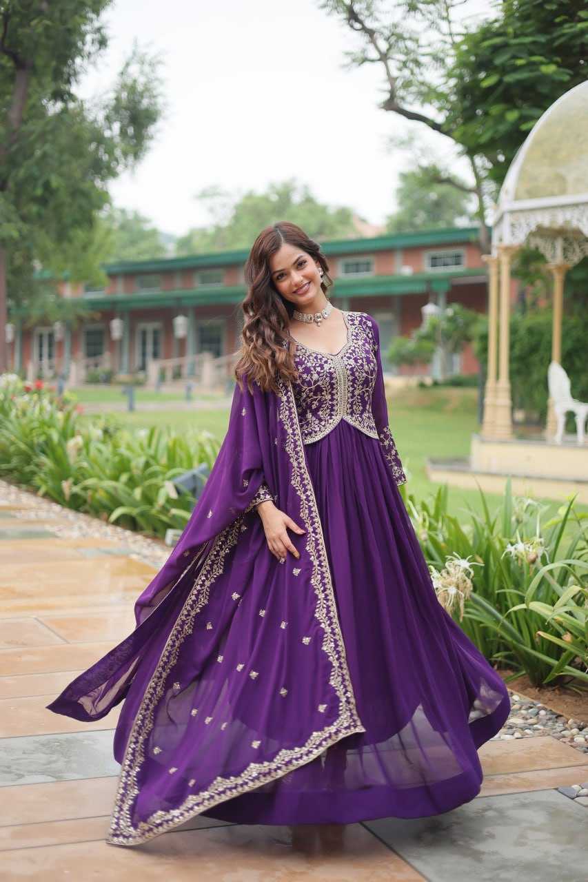 YNF FAUX BLOOMING KESH132 9202 GOWNS WHOLESALE WEDDING EMBROIDERY ANARKALI GOWNS MANUFACTURER- Kapda Export