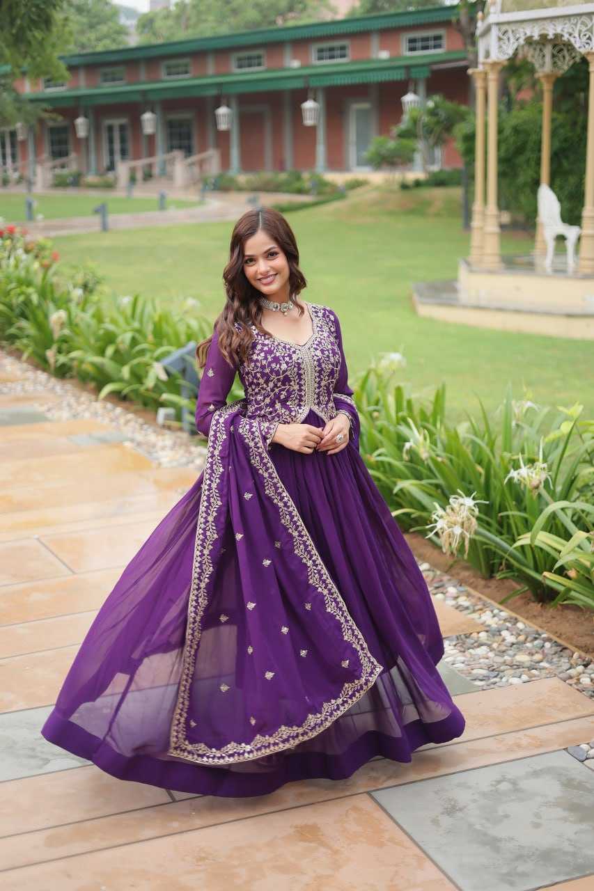 YNF FAUX BLOOMING KESH132 9202 GOWNS WHOLESALE WEDDING EMBROIDERY ANARKALI GOWNS MANUFACTURER- Kapda Export