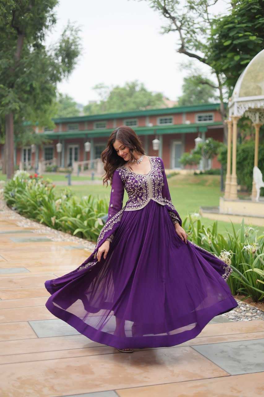 YNF FAUX BLOOMING KESH132 9202 GOWNS WHOLESALE WEDDING EMBROIDERY ANARKALI GOWNS MANUFACTURER- Kapda Export