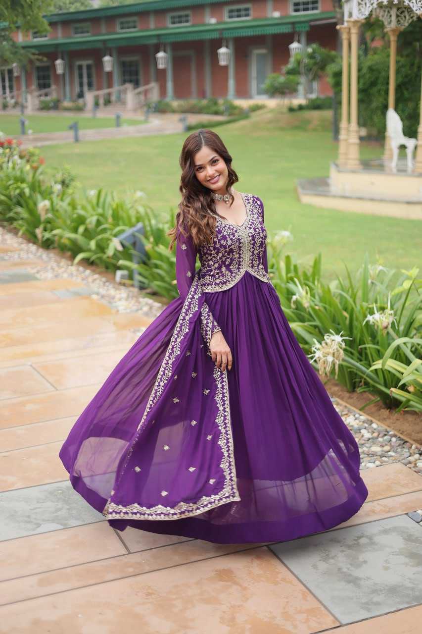 YNF FAUX BLOOMING KESH132 9202 GOWNS WHOLESALE WEDDING EMBROIDERY ANARKALI GOWNS MANUFACTURER- Kapda Export