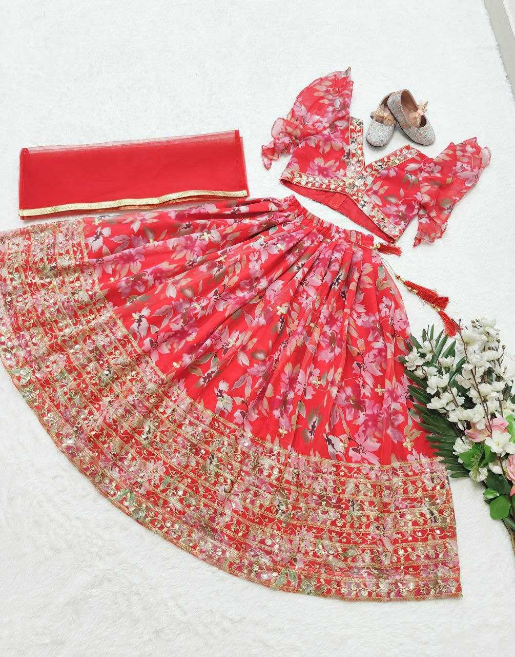 YNF FAUX GEORGETTE KESH168 MNT45 KIDS WEAR WHOLESALE KIDS LEHENGA KIDS TRADITIONAL OUTFITS KIDS LEHENGA CHOLI KIDS FESTIVE WEAR KIDS WEDDING OUTFITS MANUFACTURER- Kapda Export