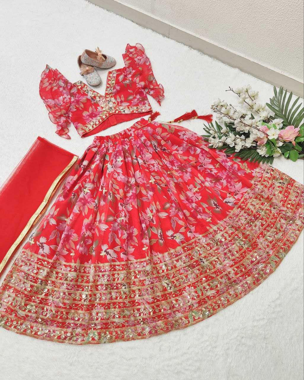 YNF FAUX GEORGETTE KESH168 MNT45 KIDS WEAR WHOLESALE KIDS LEHENGA KIDS TRADITIONAL OUTFITS KIDS LEHENGA CHOLI KIDS FESTIVE WEAR KIDS WEDDING OUTFITS MANUFACTURER- Kapda Export