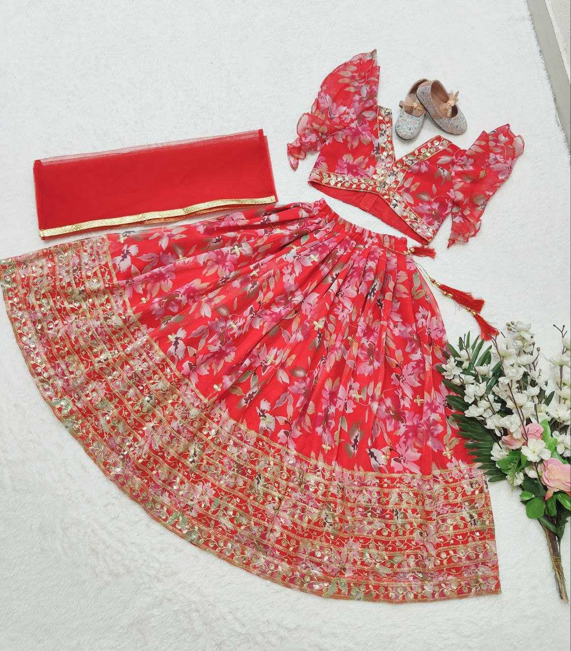 YNF FAUX GEORGETTE KESH168 MNT45 KIDS WEAR WHOLESALE KIDS LEHENGA KIDS TRADITIONAL OUTFITS KIDS LEHENGA CHOLI KIDS FESTIVE WEAR KIDS WEDDING OUTFITS MANUFACTURER- Kapda Export