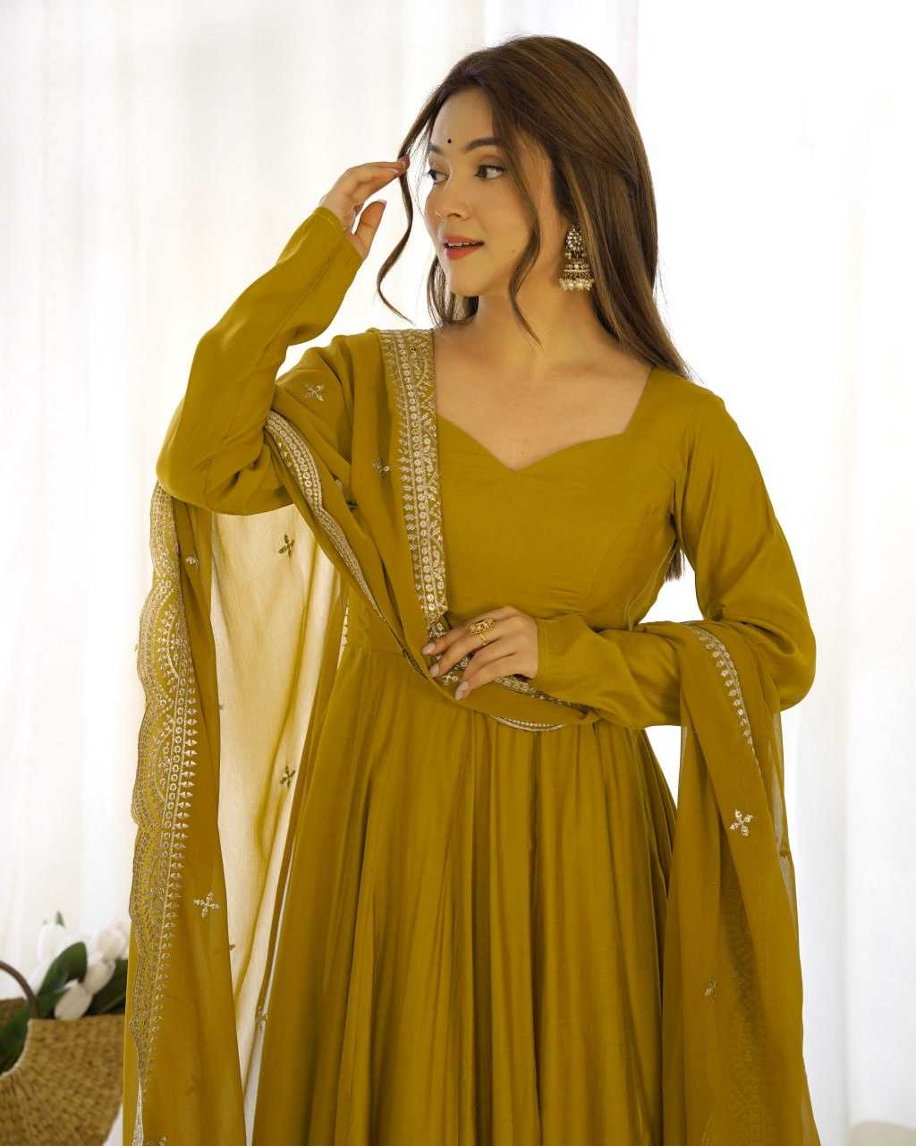 YNF HEAVY ROMAN SILK KESH229 44 GOWNS WHOLESALE FANCY ANARKALI SILK GOWNS MANUFACTURER- Kapda Export