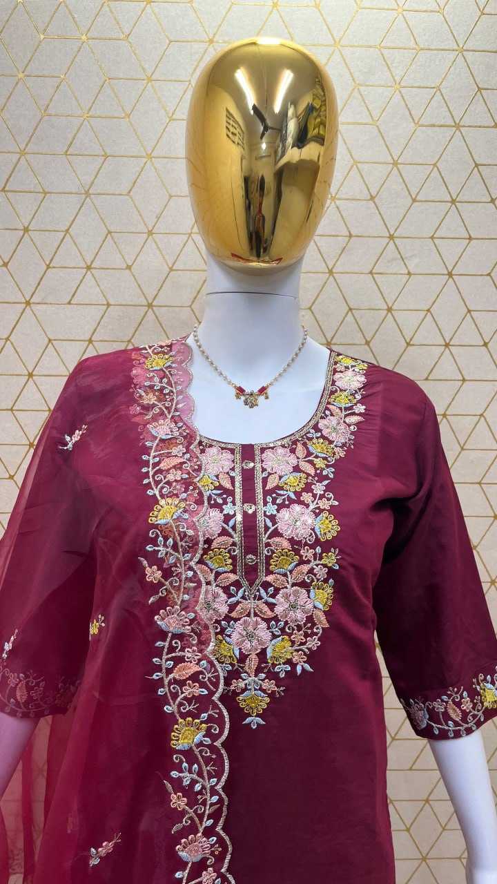 YNF HEAVY ROMAN SILK KESH247 7025 SUITS & DRESSES WHOLESALE EMBROIDEREY WEDDING LADIES SILK SUITS MANUFACTURE- Kapda Export