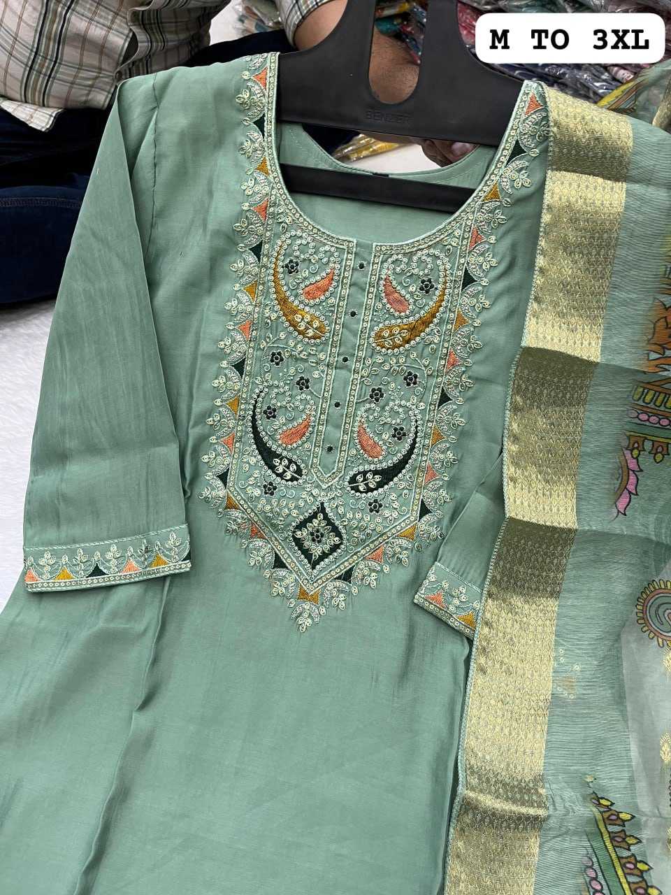 YNF HEAVY ROMAN SILKKESH258 VDA42 SUIT & DRESSES WHOLESALE EMBROIDEREY WEDDING LADIES SILK SUITS MANUFACTURE- Kapda Export