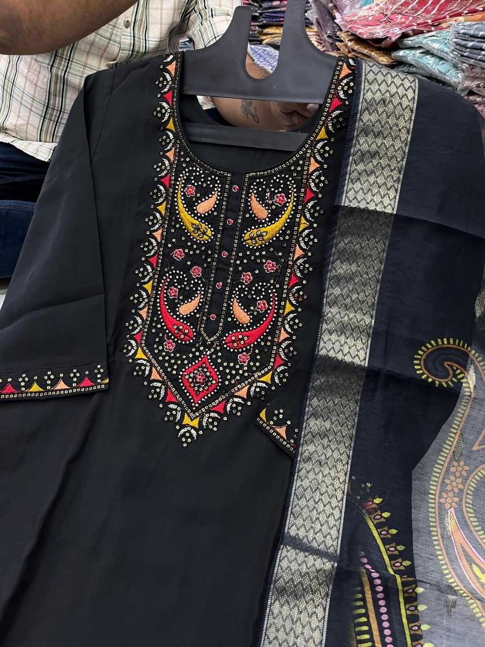 YNF HEAVY ROMAN SILKKESH258 VDA42 SUIT & DRESSES WHOLESALE EMBROIDEREY WEDDING LADIES SILK SUITS MANUFACTURE- Kapda Export