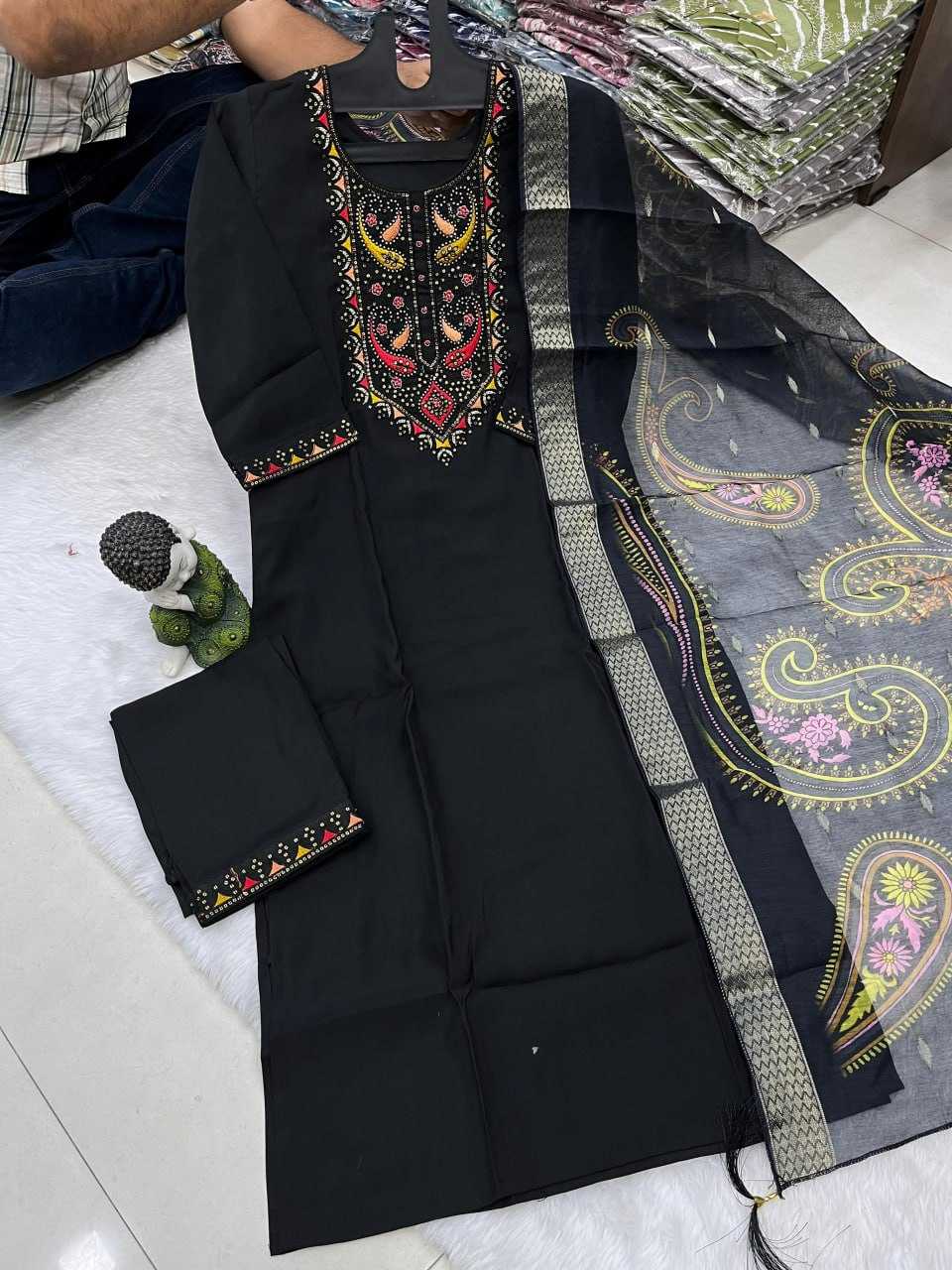 YNF HEAVY ROMAN SILKKESH258 VDA42 SUIT & DRESSES WHOLESALE EMBROIDEREY WEDDING LADIES SILK SUITS MANUFACTURE- Kapda Export