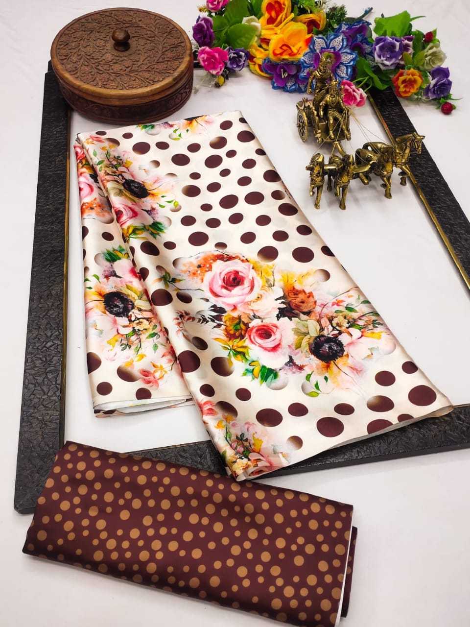 YNF JAPAN SARTIN KESH254 SUA02 SAREES WHOLESALE PRINTED PARTY WEAR SATIN SAREES MANUFACTURER- Kapda Export